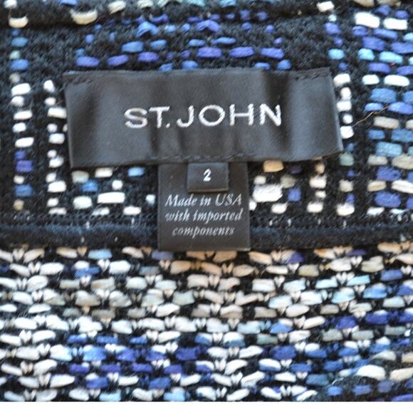 St John Kian Tapestry Knit Cardigan Sweater Size 2 - Picture 5 of 6